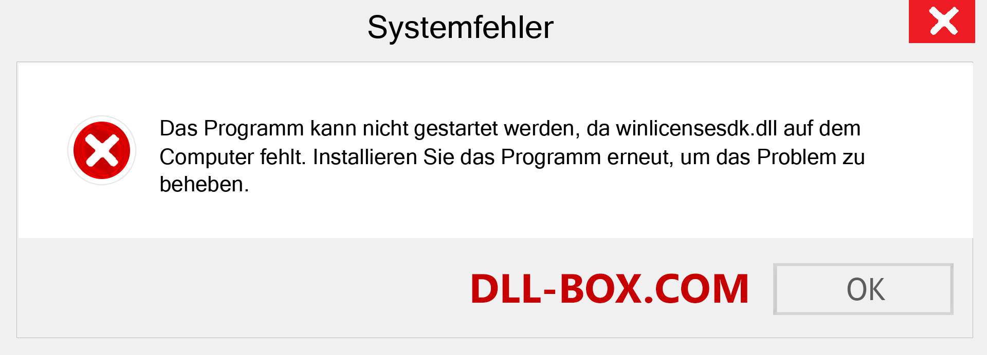 winlicensesdk.dll-Datei fehlt?. Download für Windows 7, 8, 10 - Fix winlicensesdk dll Missing Error unter Windows, Fotos, Bildern